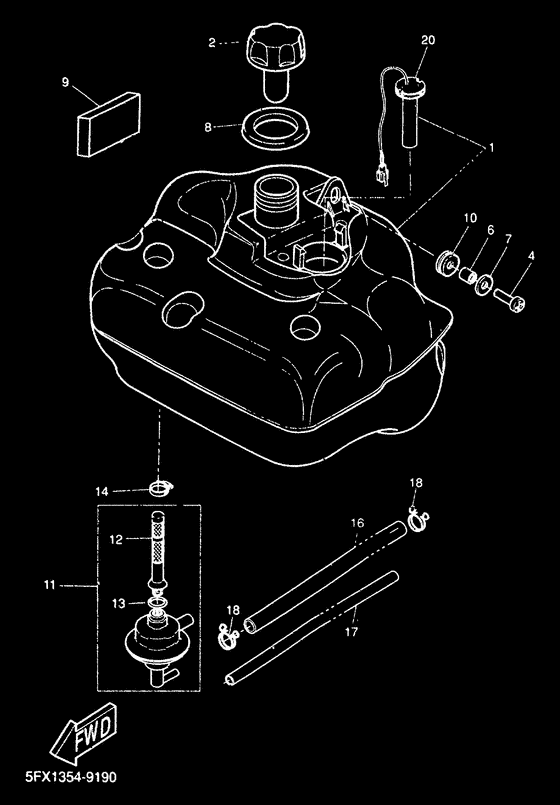 CW50RS Топливный бак