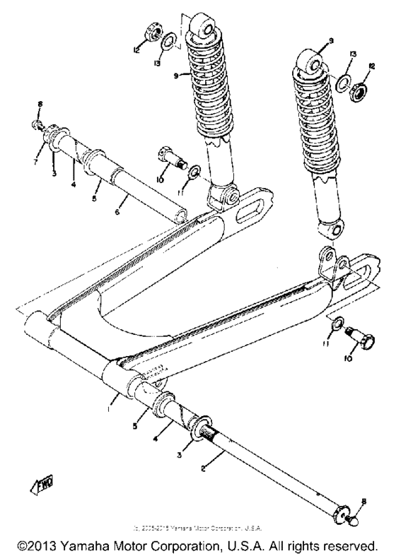 Rear arm-rear cushion