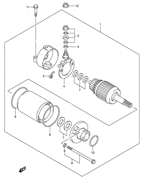 DR-Z400 Стартерный мотор