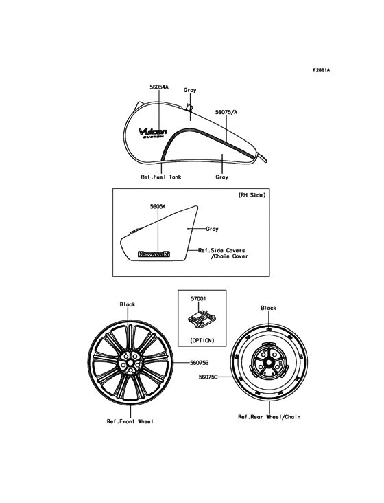 VN900 Decals(Gray / Gray)