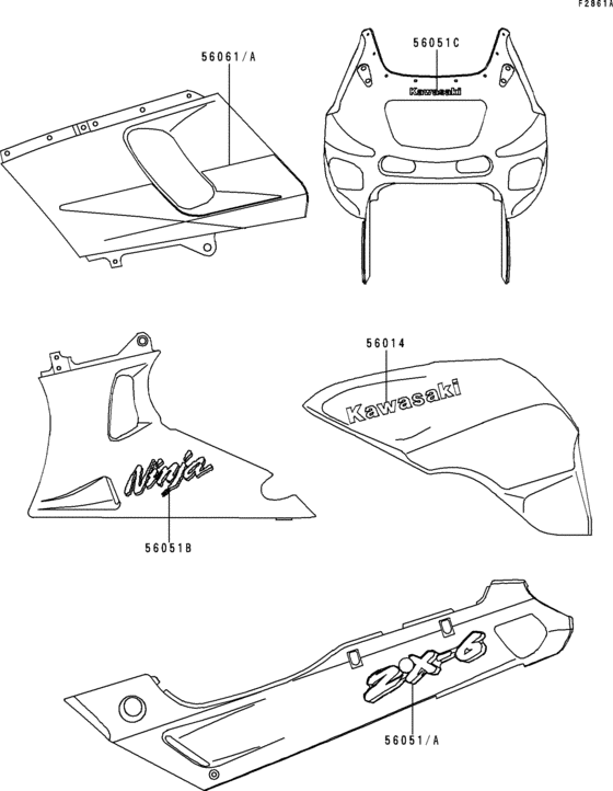 ZX600 Decals(green)(zx600-e4)