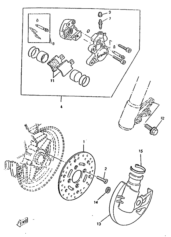 Front brake. caliper