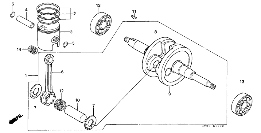 Crankshaft/piston