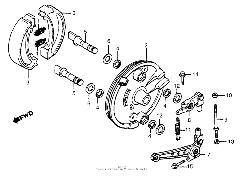 Front brake panel 83