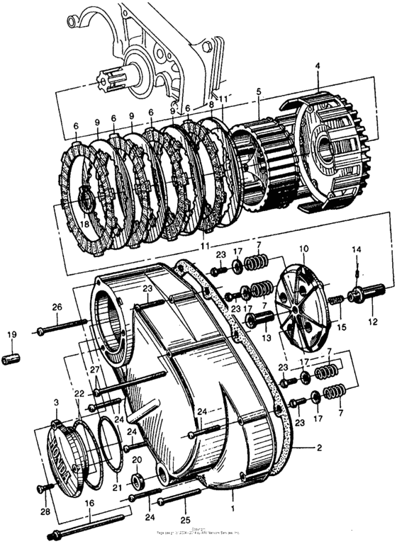Clutch + left crankcase cover