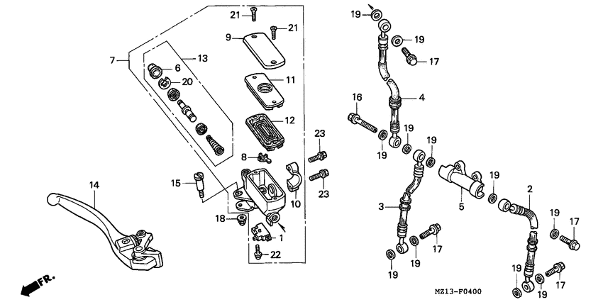 Fr. brake master cylinder