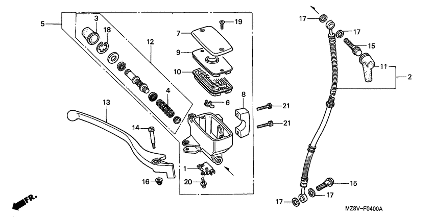 Fr. brake master cylinder