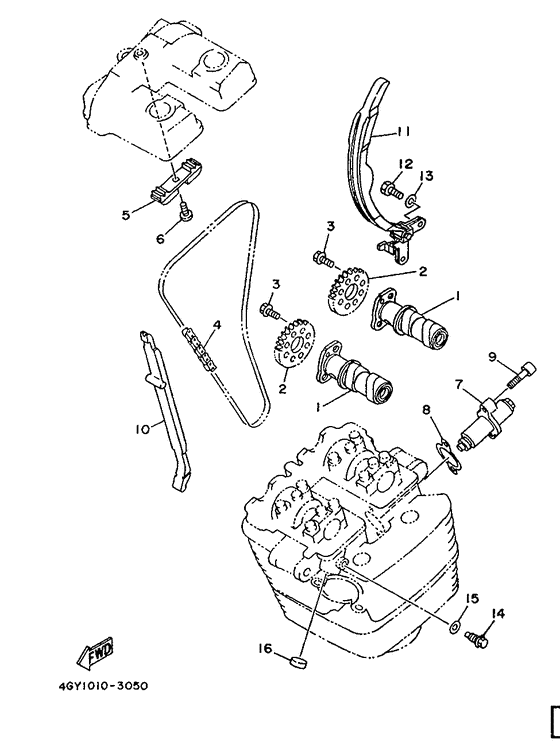 TT250R Camshaft. chain