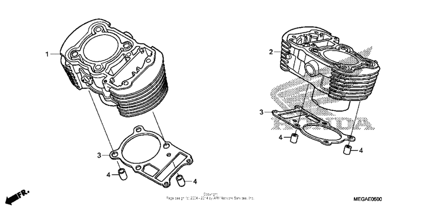 VT750C Цилиндры