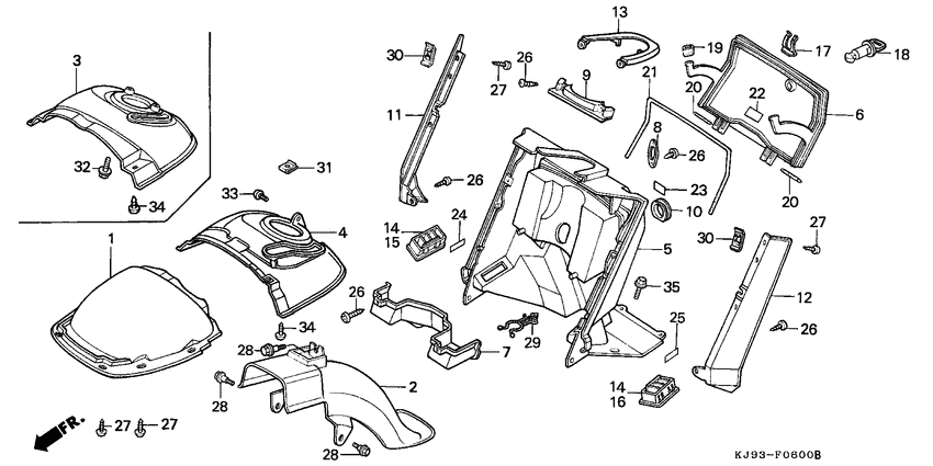 Front fender/leg shield