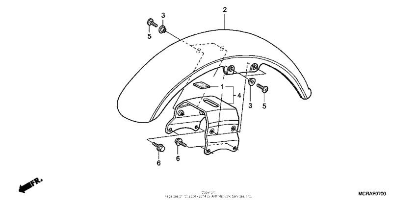 VT750DCA AC Переднее крыло