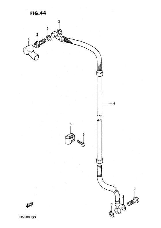 DR200 Передние тормозные трубки