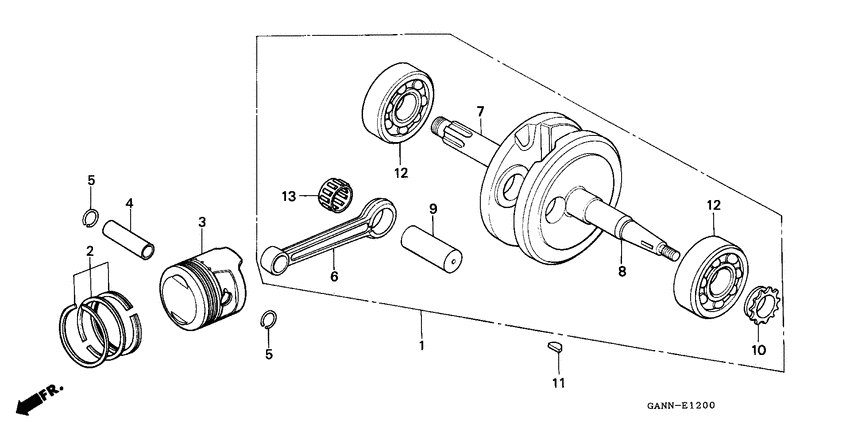 Crankshaft/piston