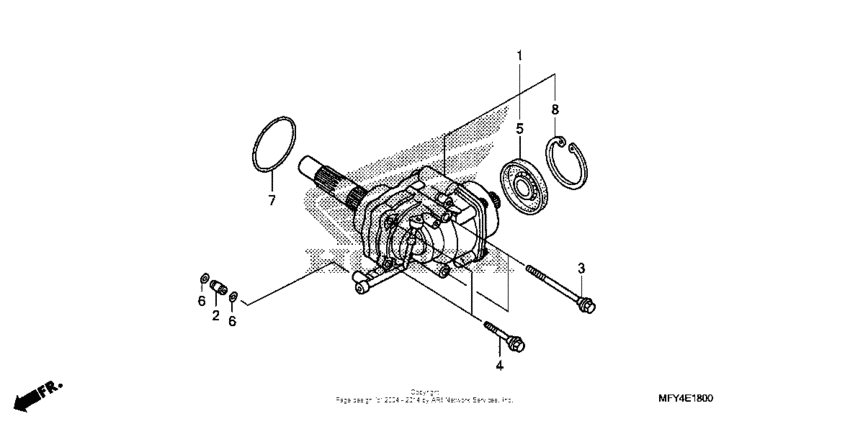 VT1300CR (ABS) Side gear case