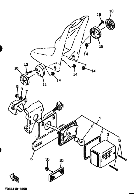 CW50 Taillight unit ass`y