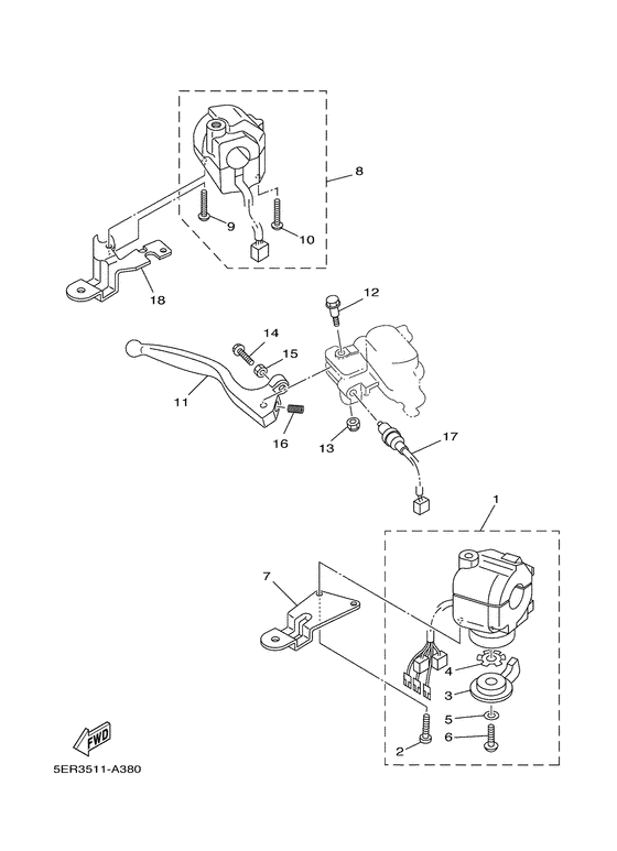 Handle switch. lever