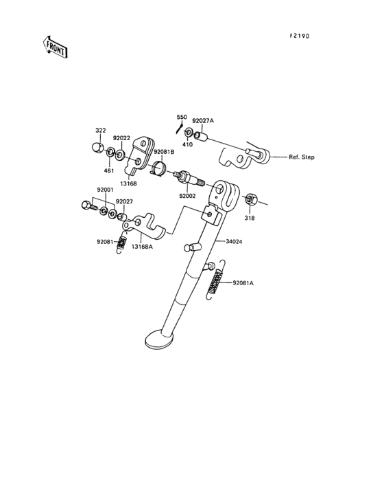 KE100 Подножка