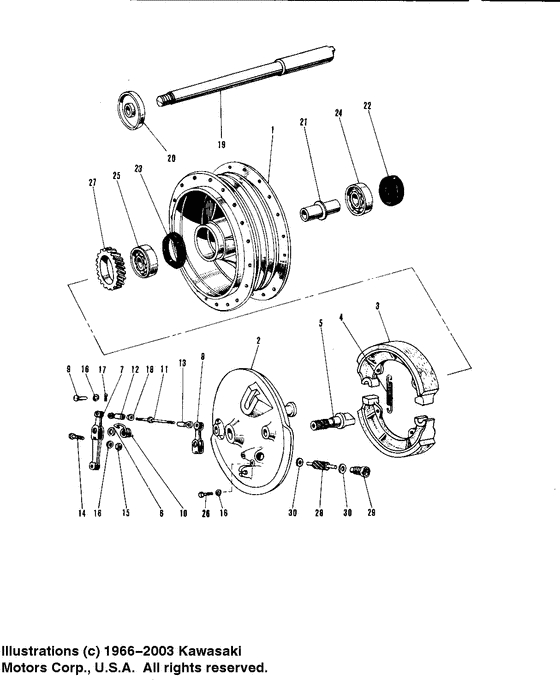 Front hub/brake