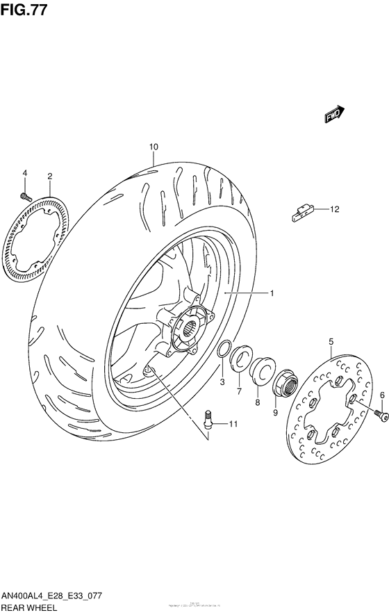 Rear Wheel (An400Zal4 E28)