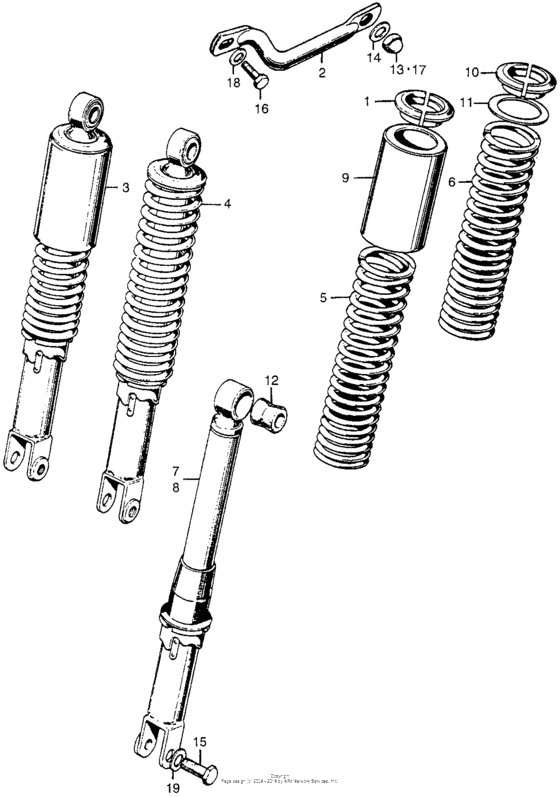 Cb/cl175rear shock absorber