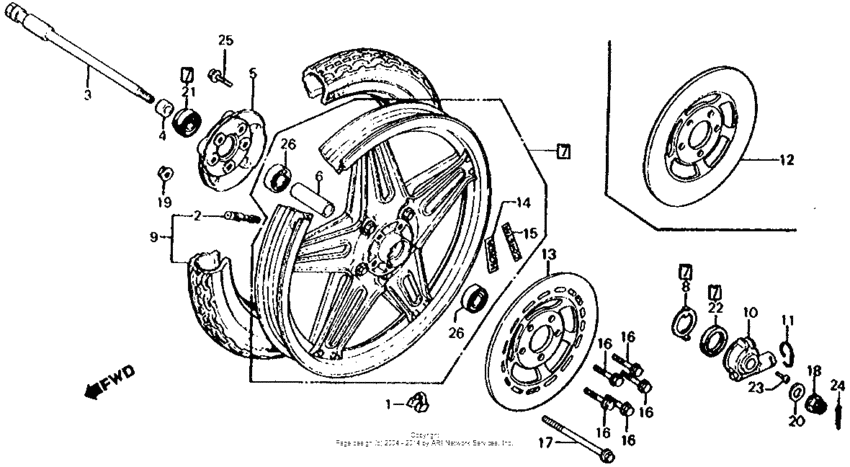 Front wheel + disc