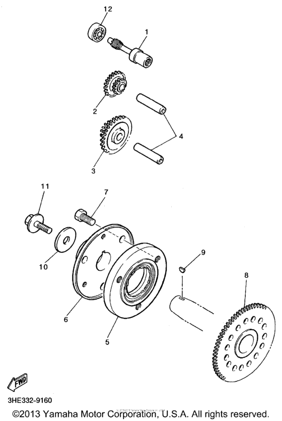 YZF600RH Стартер