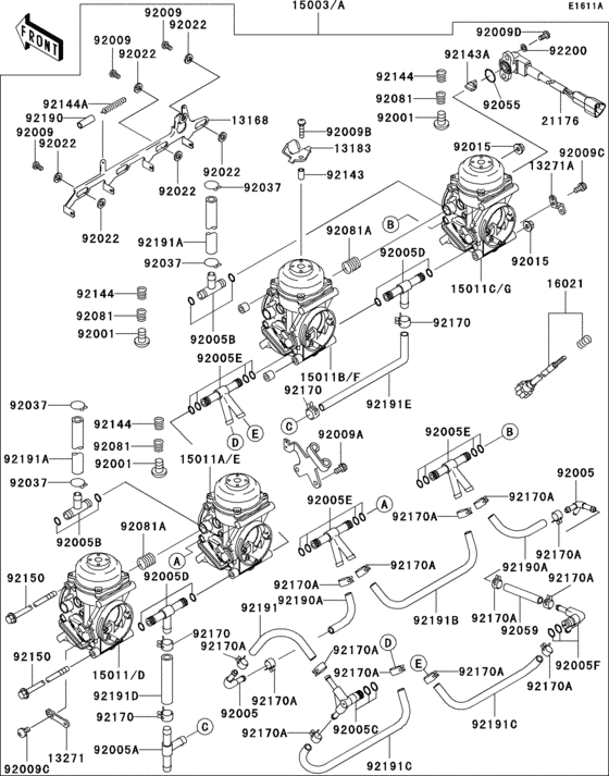 ZX900 Carburetor(1 / 3)(zx900-e2p)(fr,uk)