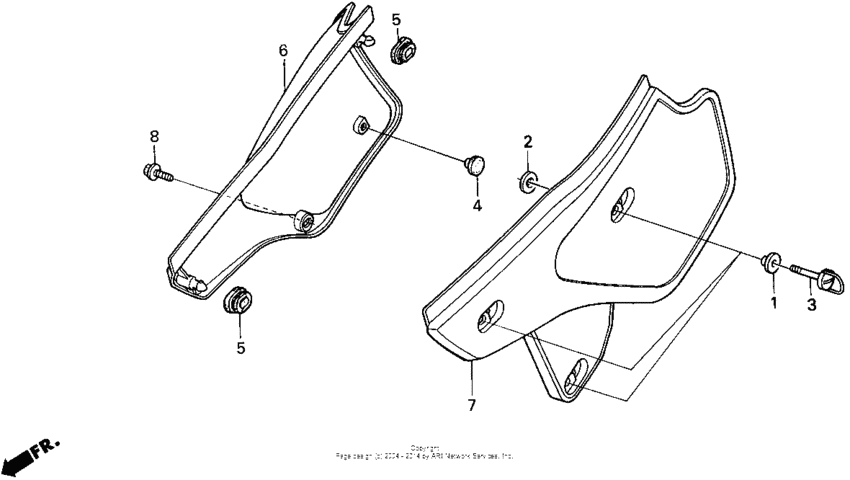 XR250R Боковые обтекатели