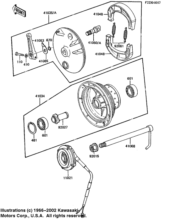 Front hub/brake