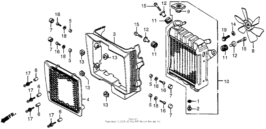 Radiator + cooling fan i