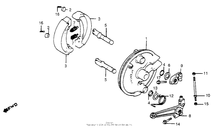 Front brake panel 82