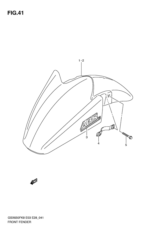 GSX650F Переднее крыло