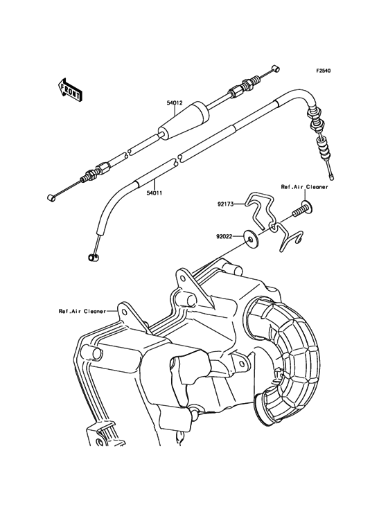 BR125 Тросы управления