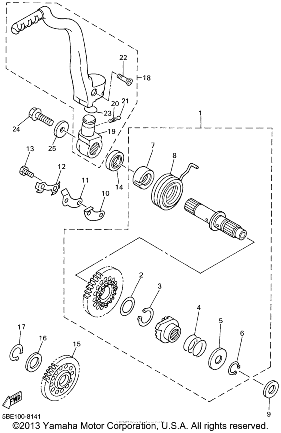 YZ426FN Стартер