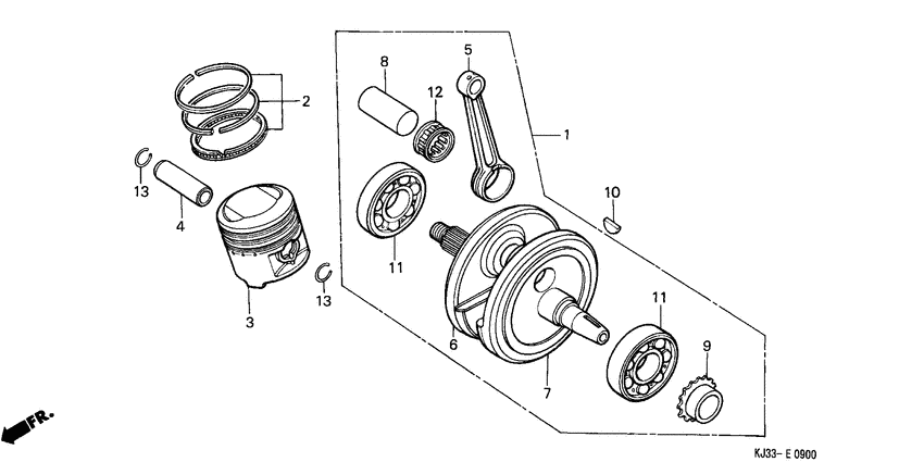 Crankshaft/piston