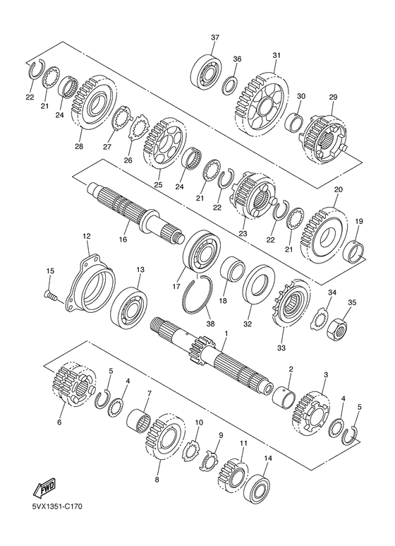 FZ6-S Трансмиссия