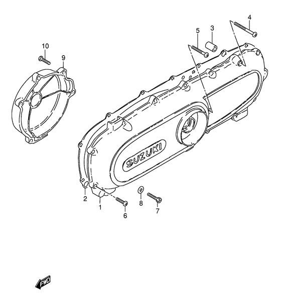 Crankcase cover ass`y  (v