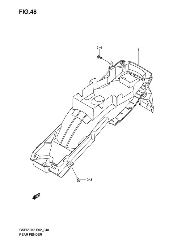 GSF650 Заднее крыло