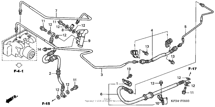 Rear brake pipe (2)