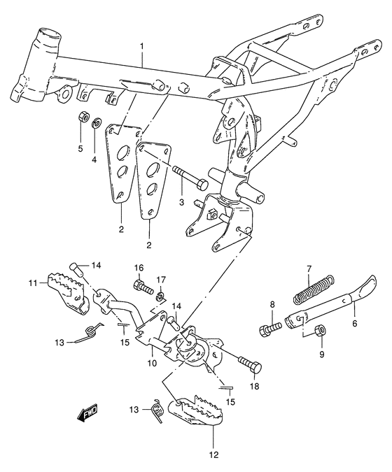 Frame - footrest