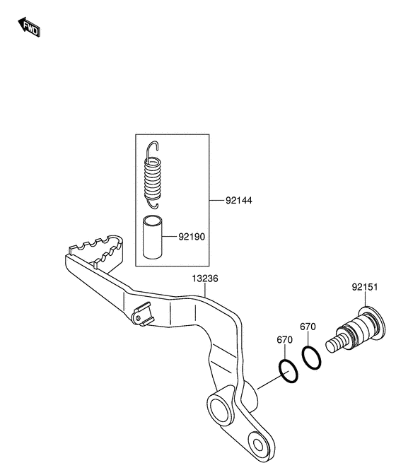RM65 Педаль тормоза