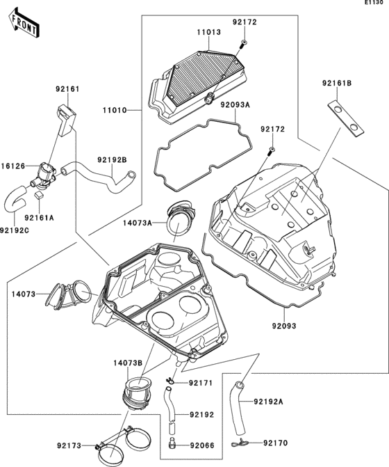 EX650 Воздушный фильтр