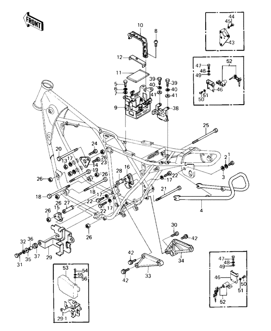 Frame fittings/battery case