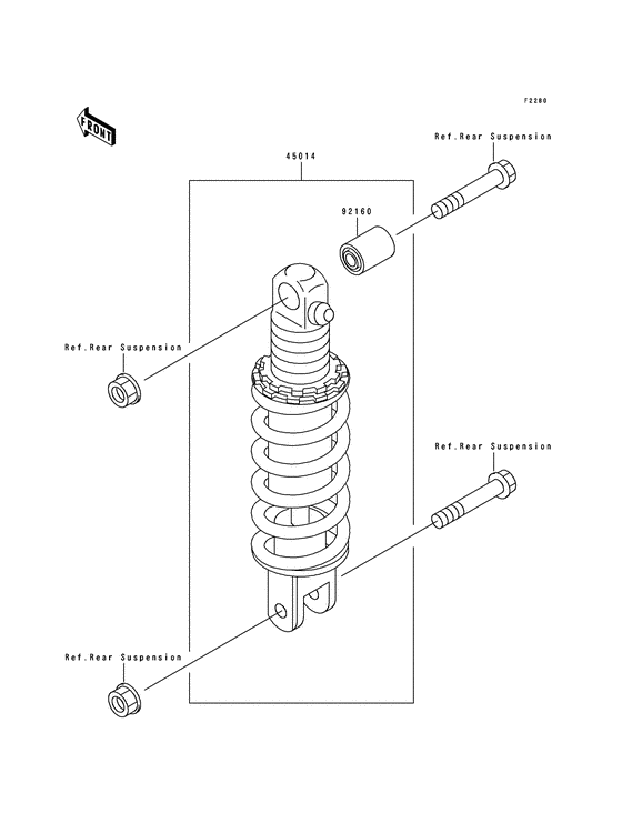 ZX750 Абсорбер удавный в сборе задний