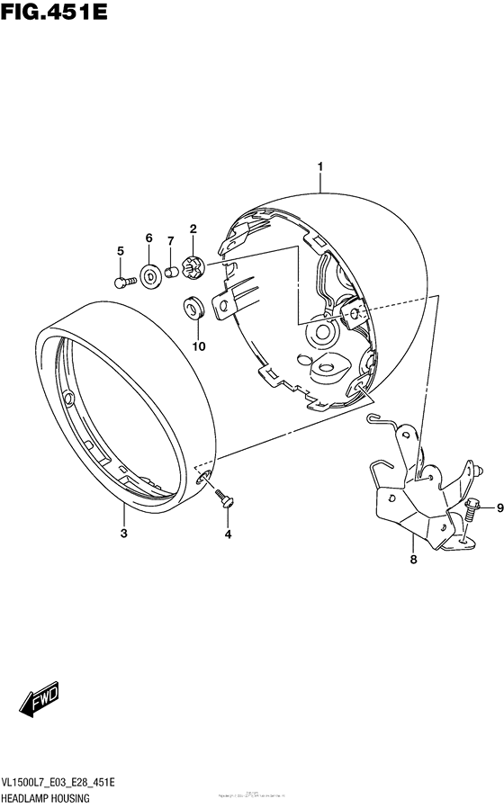 Headlamp Housing (Vl1500Tl7 E03)