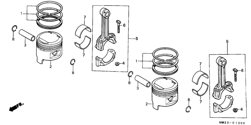 Piston/connecting rod