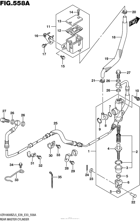 Rear Master Cylinder (Vzr1800Bzl5 E28)
