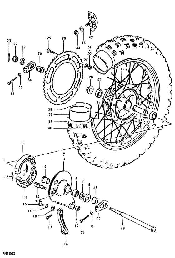 Rear wheel complete assy