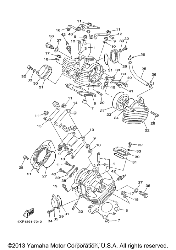 XVS650A Головка цилиндров