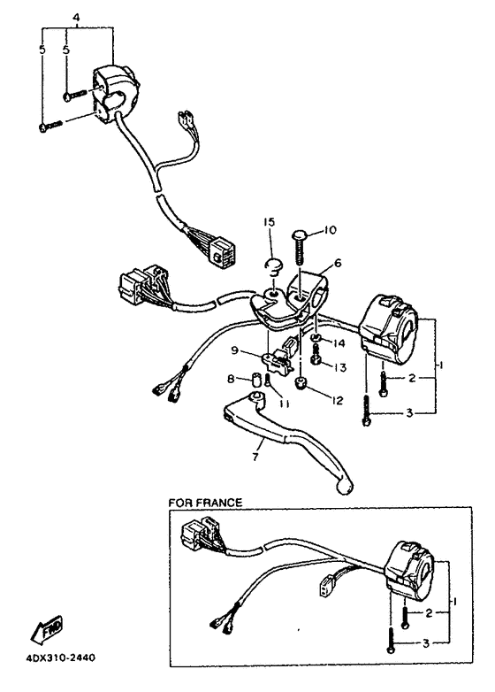 Handle switch. lever